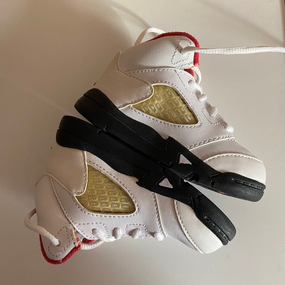 Nike Air Jordan 5 Retro TD Low Fire Red Toddler 5C Shoe Sneaker 440890-100 - Picture 11 of 16